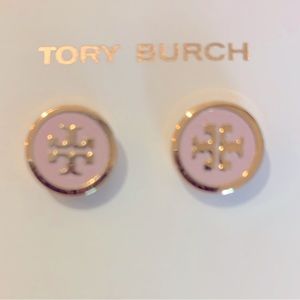Tory Burch NWT Lacquered Logo Studs NWT